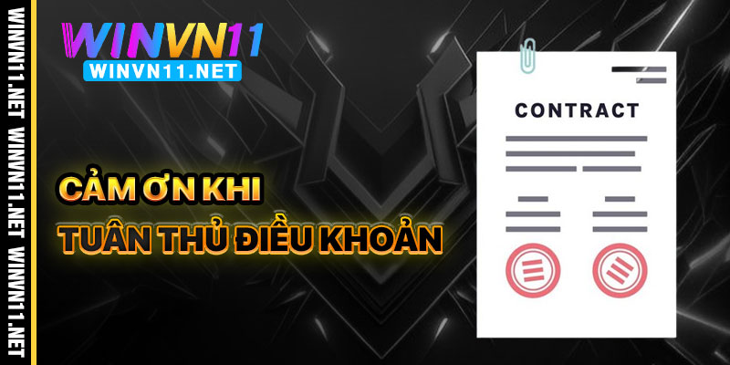Lời Cảm Ơn Khi Tuân Thủ Điều khoản Winvn11